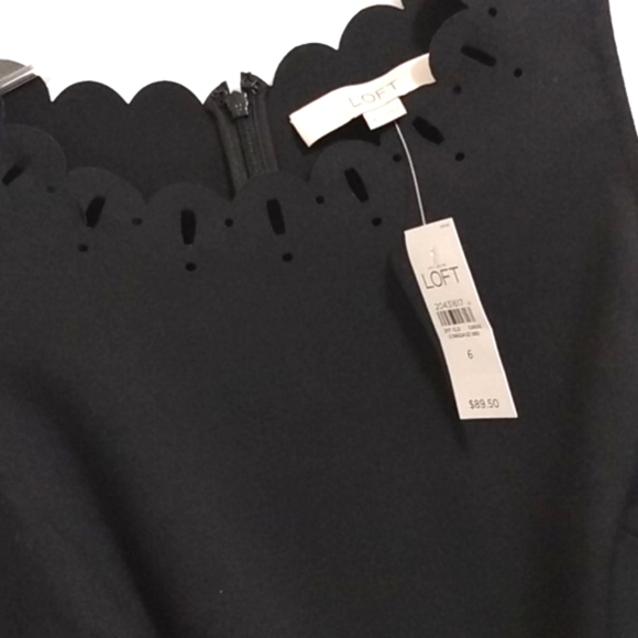 ANN TAYLOR LOFT NWT BLACK SHEATH DRESS SIZE 6 - Picture 7 of 13